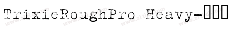 TrixieRoughPro Heavy字体转换